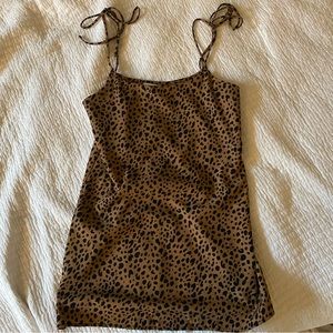 Leopard Print Slip Dress